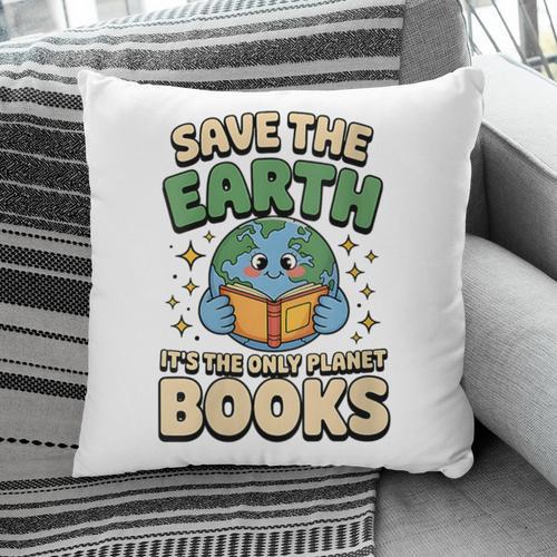 Earth Day Save Earth It´s Only Planet With Books Reader Pillowcase - Bookorys