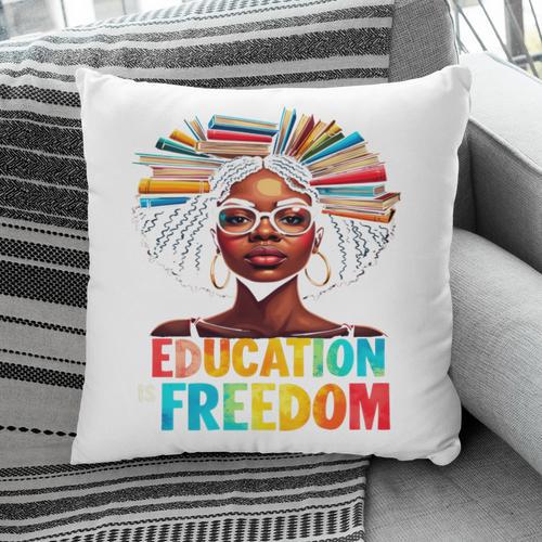 Education Is Freedom Afro Books Pillowcase - Bookorys DE