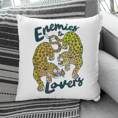 Enemies To Lovers Jaguar Tee Romance Book Plot Device Trope Pillowcase - Bookorys AU