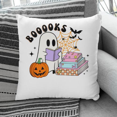 Ghost Reading Halloween Women Teacher Book Lover Pillowcase - Bookorys