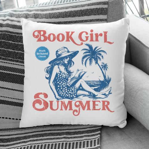 Girl Reading Book Summer Beach Vacation For Book Lover Pillowcase - Bookorys