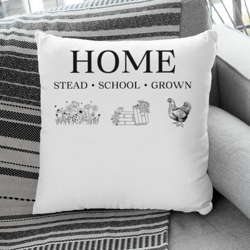 Home Stead School Grown Flowers Book Chicken Pillowcase - Bookorys DE