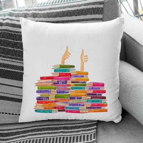 I'm Fine Reading Books Reader Book Lover Librarian Pillowcase - Bookorys