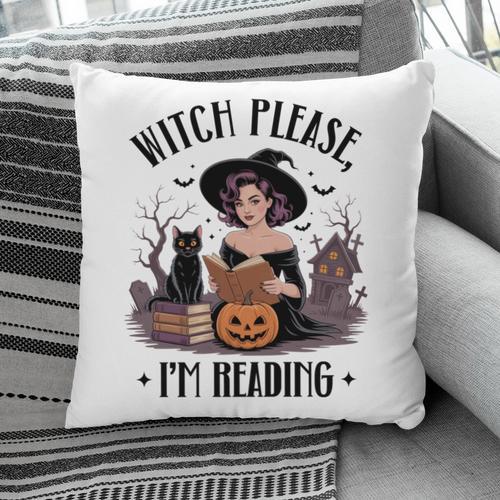 I'm Reading Halloween Witch Book Lover Pillowcase - Bookorys