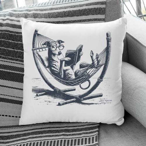 Italian Greyhound Whippet Dog Reading Book Hammock Iggy Mom Pillowcase - Bookorys DE