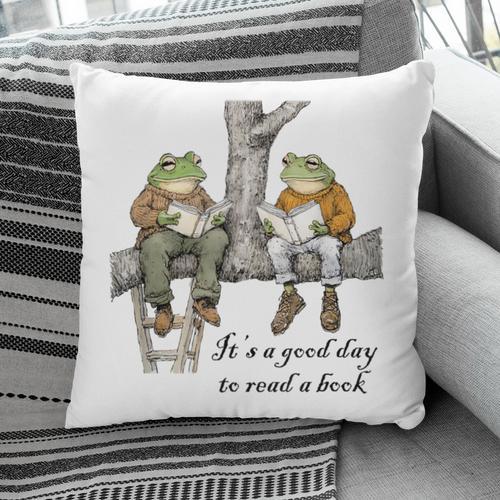 It's A Good Day To Read A Book Frog Toad Pillowcase - Bookorys CA