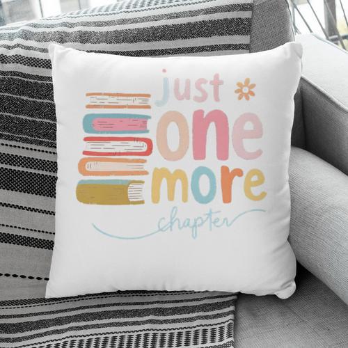 Just One More Chapter Artistic Pastel Book Lover Vibe Pillowcase - Bookorys DE