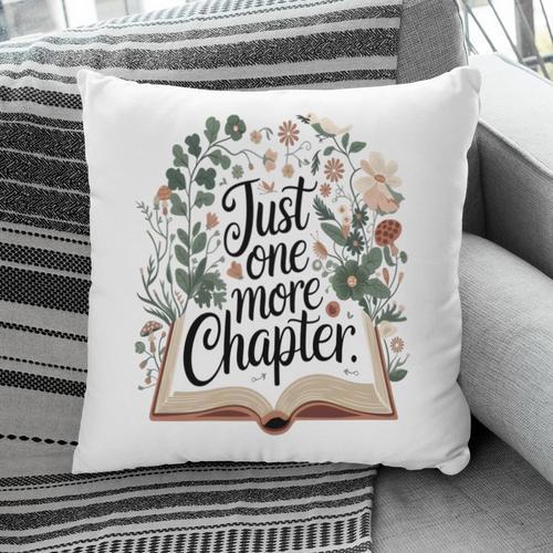 Just One More Chapter Bookish Book Reading Botanical Pillowcase - Bookorys