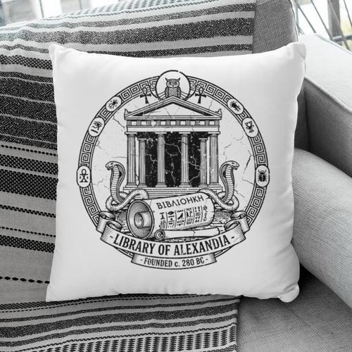 Library Of Alexandria Ancient Book Lover Librarian Books Pillowcase - Bookorys