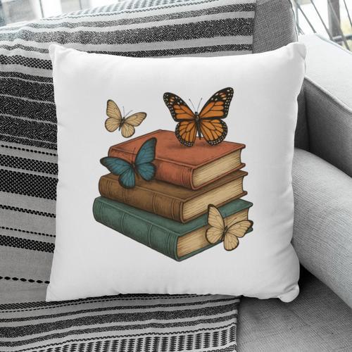 Life Is Better With Butterflies And Books Cute Butterfly Pillowcase - Bookorys UK