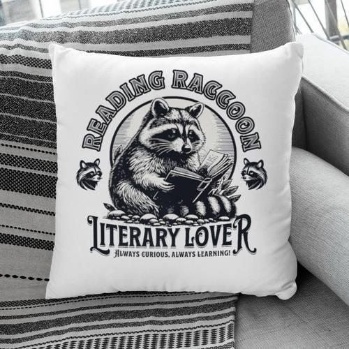 Literary Lover Reading Raccoon Books Premium Pillowcase - Bookorys DE