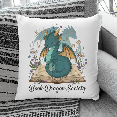 Magical Book Dragon Fantasy Reading Enthusiast Art Pillowcase - Bookorys DE