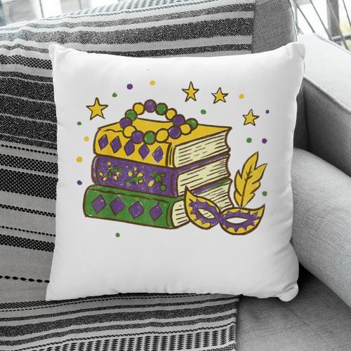 Mardi Gras Book Lover Reading Reader Men Women Kids Pillowcase - Bookorys DE