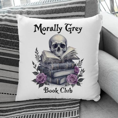 Morally Grey Book Club Gothic Vintage Style Pillowcase - Bookorys DE