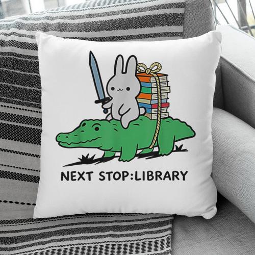Next Stop Library Reading Book Pillowcase - Bookorys DE