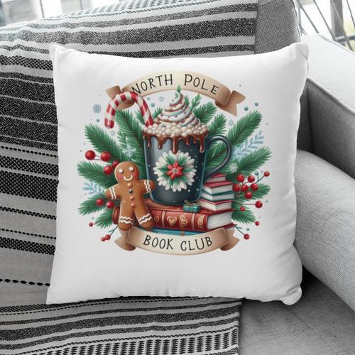 North Pole Book Club Books Reading Mug Gingerbread Pillowcase - Bookorys CA