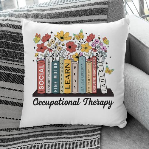 Occupational Therapy Wildflower Book OT Therapist Assistant Pillowcase - Bookorys CA
