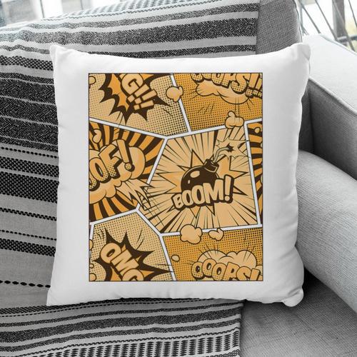 Orange Comic Book Orange Color Graphic Premium Tri-Blend Pillowcase - Bookorys