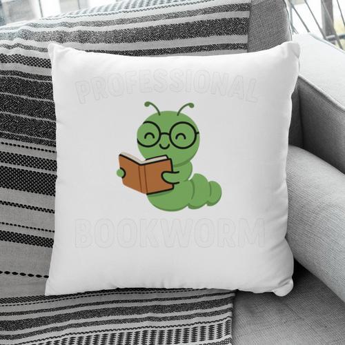 Professional Bookworm Reading Lover Cute Worm Glasses Book Pillowcase - Bookorys DE