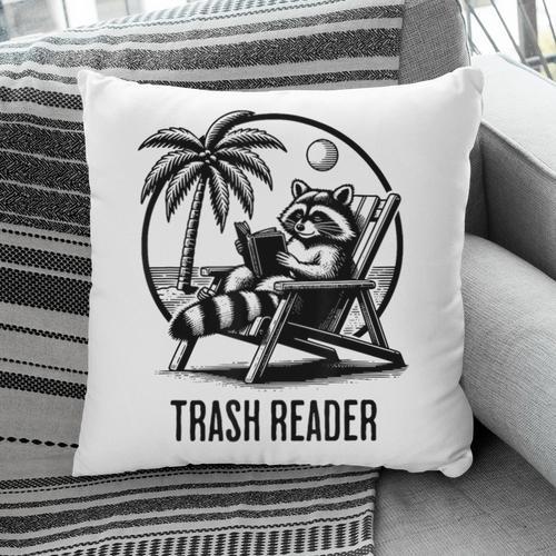 Raccoon Reading Books Summer Humor Trash Reader Pillowcase - Bookorys CA