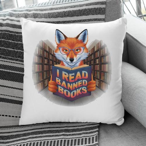 I Read Banned Books Sly Fox Reading Books Pillowcase - Bookorys
