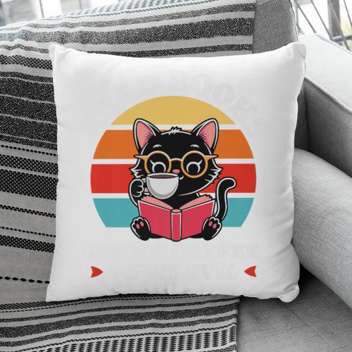 Read Books Drink Coffee Fight Evil Cat Premium Pillowcase - Bookorys