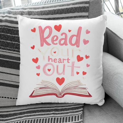 Read Your Heart Out Teacher Valentines Day Reading Book Love Premium Tri-Blend Pillowcase - Bookorys DE