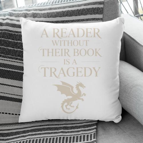 A Reader Without Their Book Is Tragedy Vintage Book Quote Pillowcase - Bookorys