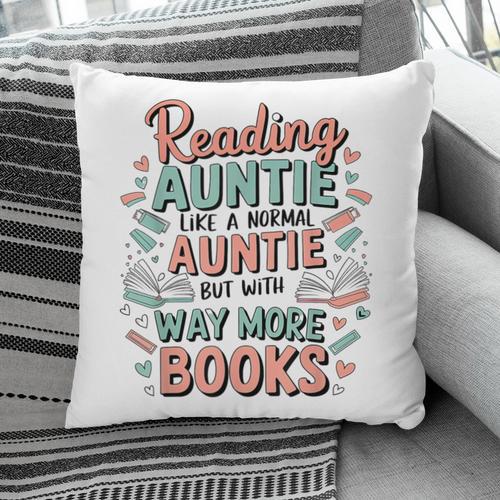Reading Auntie Book Lover For Bookworm Aunt Pillowcase - Bookorys DE