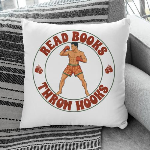 Reading Book Lover Boxer Boxing Lover Read Books Throw Hooks Pillowcase - Bookorys
