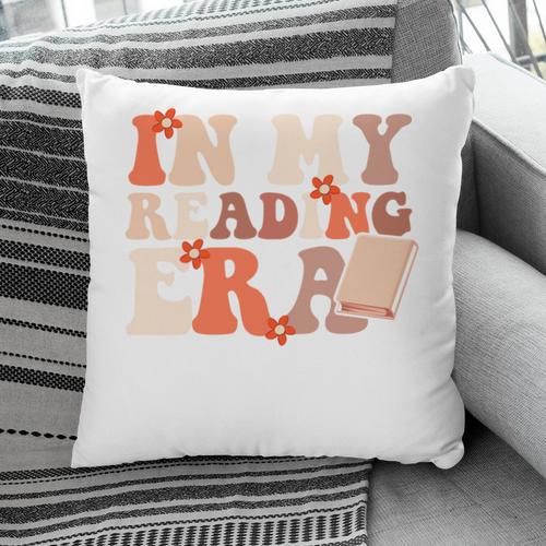 In My Reading Era Groovy Book Lovers Library Reading Women Pillowcase - Bookorys