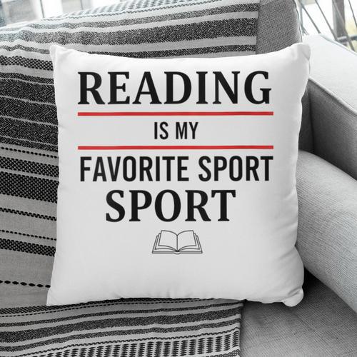 Reading Is My Favorite Sport Book Lover Saying Quote Pillowcase - Bookorys