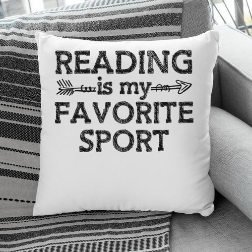 Reading Is My Favorite Sport Bookish Book-Club Bookworm Pillowcase - Bookorys