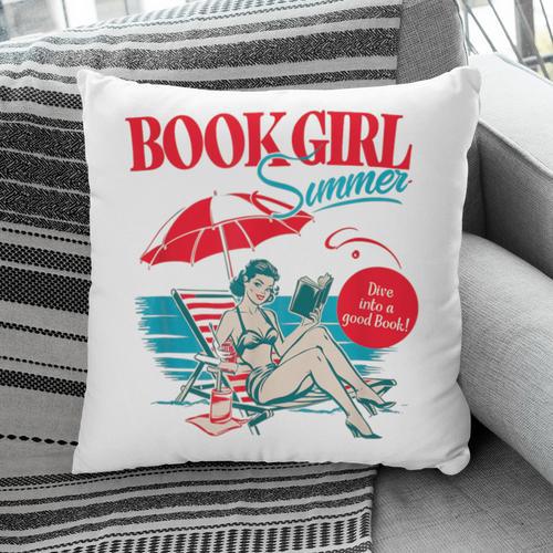 Retro Book Girl Summer For Women Beach Reading Pillowcase - Bookorys DE
