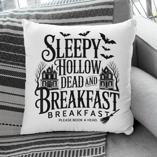 Sleepy Hollow Dead And Breakfast Please Book Ahead Pillowcase - Bookorys