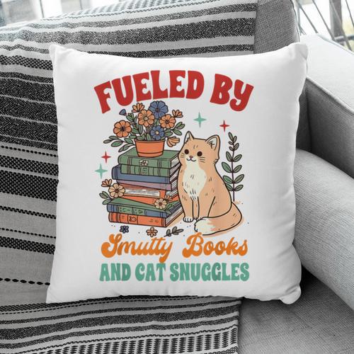 Smut Reader Cat Lover Fueled By Smutty Books & Cat Snuggles For Men Women Pillowcase - Bookorys
