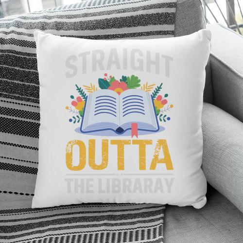 Straight Outta The Library Book Lover Men Women Premium Tri-Blend Pillowcase - Bookorys DE