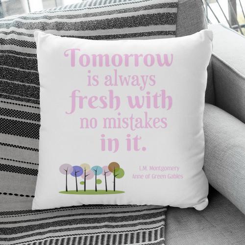 Tomorrow Is Fresh Anne Of Green Gables Book Quote Shirt Premium Tri-Blend Pillowcase - Bookorys