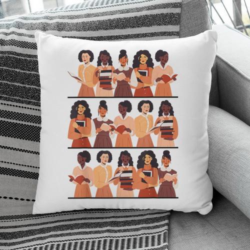 History Month Educated Black Women Girls Reading Books Pillowcase - Bookorys UK