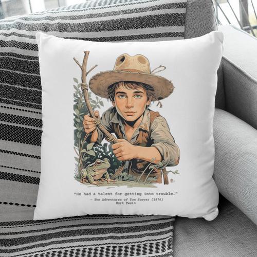 Vintage Children's Books The Adventures Of Tom Sawyer 1876 Pillowcase - Bookorys