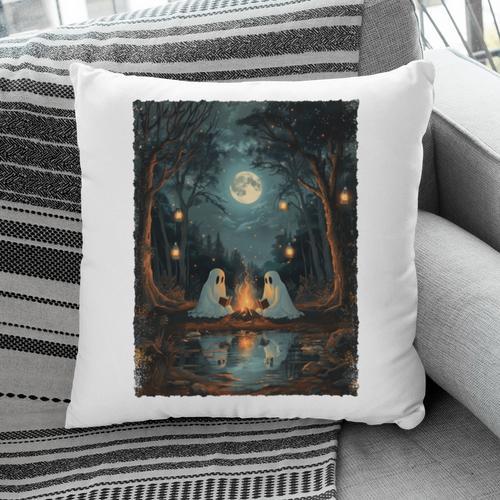 Vintage Ghost Book Reading Camping Gothic Halloween Teachers Pillowcase - Bookorys