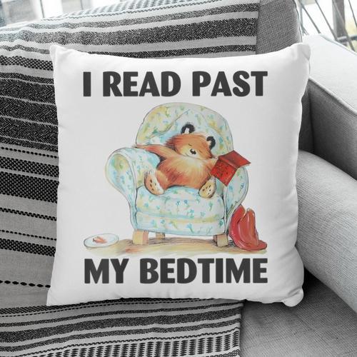 Vintage I Read Past My Bedtime Cute Sleeping Bear Book Lover Pillowcase - Bookorys DE