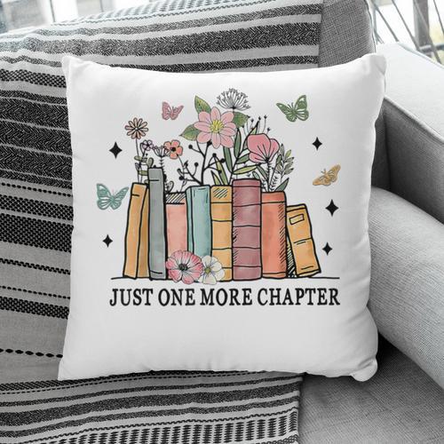 Wildflower Floral Book Just One More Chapter Pillowcase - Bookorys