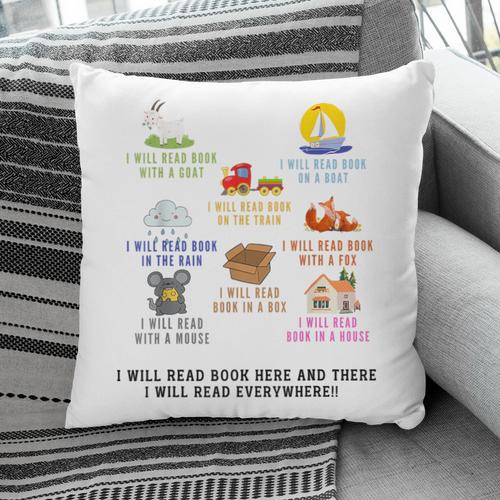 I Will Read Books On A Boat And Everywhere Reading Teachers Pillowcase - Bookorys