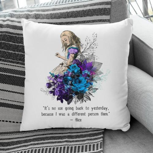 Women's Vintage Book Quote It’s No Use Going Back To Yesterday Pillowcase - Bookorys