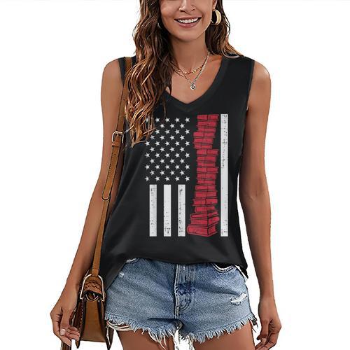 America Flag Read Book Reading Librarian Men Women Kids Women's V-Neck Tank Top - Bookorys