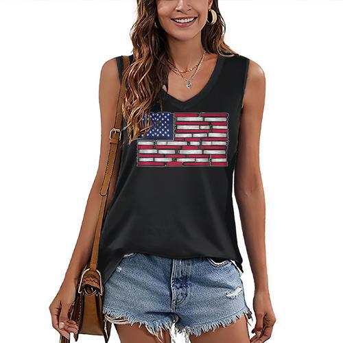 America US Flag Books Library Reading For Book Lover Reader Women's V-Neck Tank Top - Bookorys AU