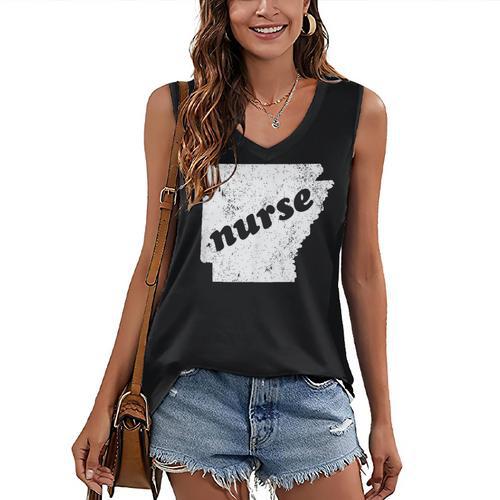 Arkansas Nursing Nurse Graduation Women's V-Neck Tank Top - Best Gift Smart