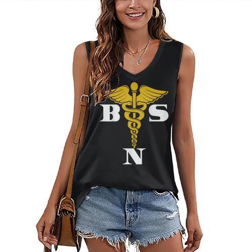 Bachelor Of Science Nursing Graduation Women's V-Neck Tank Top - Best Gift Smart