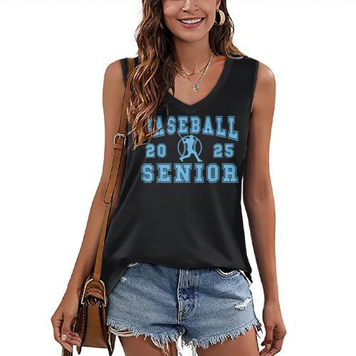 Baseball Senior Night Baseball Senior 2025 Graduation 26 Women's V-Neck Tank Top - Best Gift Smart